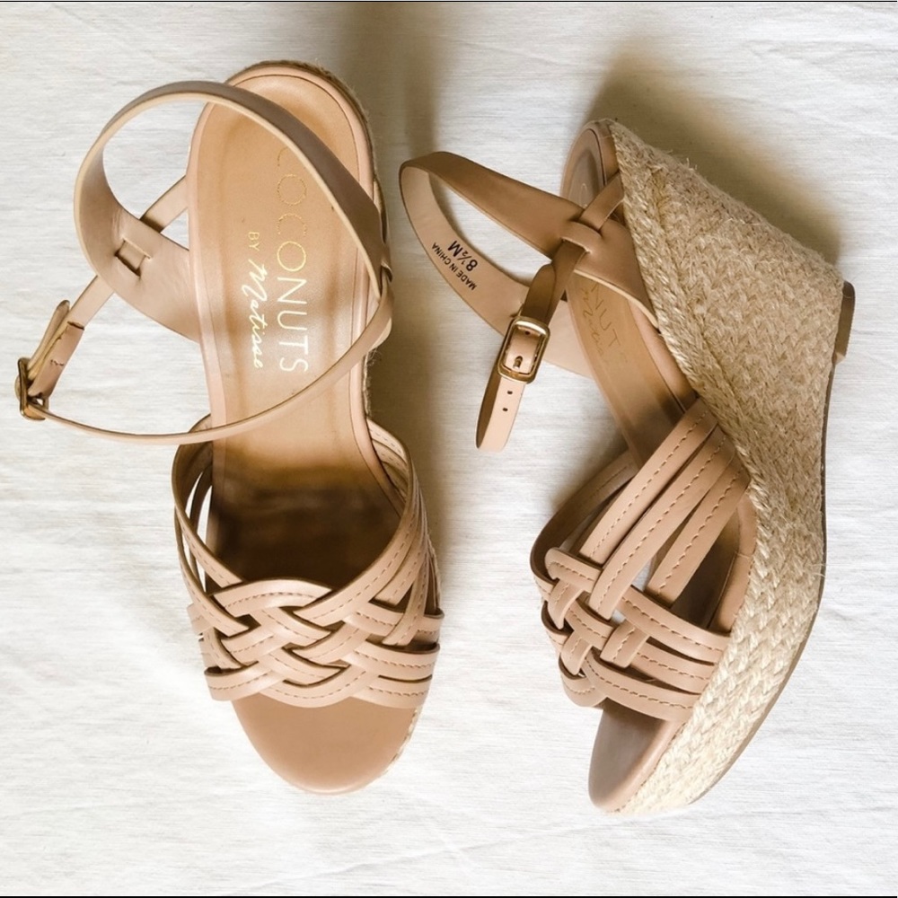 Coconuts by Matisse Nude Espadrilles Wedge Sandals